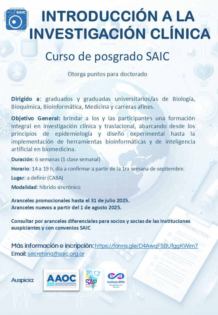 Curso de Posgrado: Introducción a la Investigación Clínica.